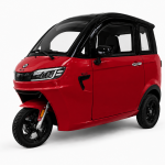 🟢 NELIO R3 BIG LFP 120 | 25km/h Kabinenroller 3-Rad Microcar Dreirad Elektroroller | 5760Wh Akku 72V 80Ah LiFePo4 Lithium | Führerscheinfrei möglich | Rot