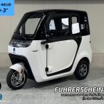 NELIO ECO-3 (V3) | 5760Wh Akku 72V 80Ah XXL | Führerscheinfrei möglich | 25km/h Kabinenroller 3-Rad Microcar Dreirad Elektroroller Mopedauto Elektromobil mit Dach