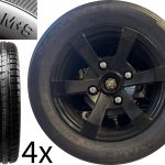 Satz von 4 Winterkompletträdern 12 Zoll Alufelgen Schwarz mit Winterreifen inkl. 3PMSF-Symbol auch geeignet für Allwetterreifen Ganzjahresreifen passend für NELIO R4 TWIN