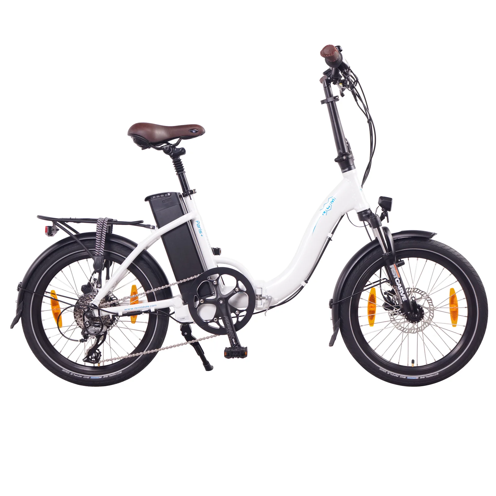 230070 E-Faltrad NCM Paris Plus | 684Wh | Weiß | 20 Zoll – Bild 1