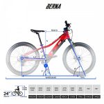 Kinder-E-Bike UrbanBiker Berna Kids | 360Wh | Rot | 24 Zoll – Bild 2