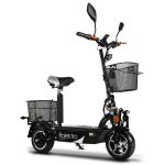 Rolektro E-Joy 20 Lithium, Schwarz, 20 km/h | E-Roller mit Straßenzulassung inkl Gepäckträger und Korb (Kopie) – Bild 2