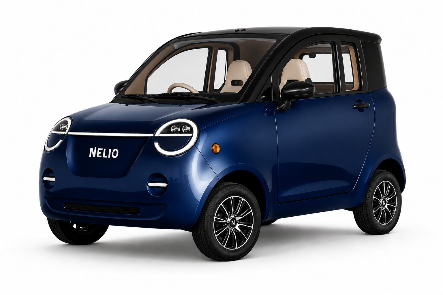 NELIO R4 JOY LFP 120 Marineblau Metallic NELIO R4 JOY LFP 120 in Marineblau Metallic – 45 km/h Elektro-Kabinenroller mit 6.240 Wh LFP-Lithium-Akku