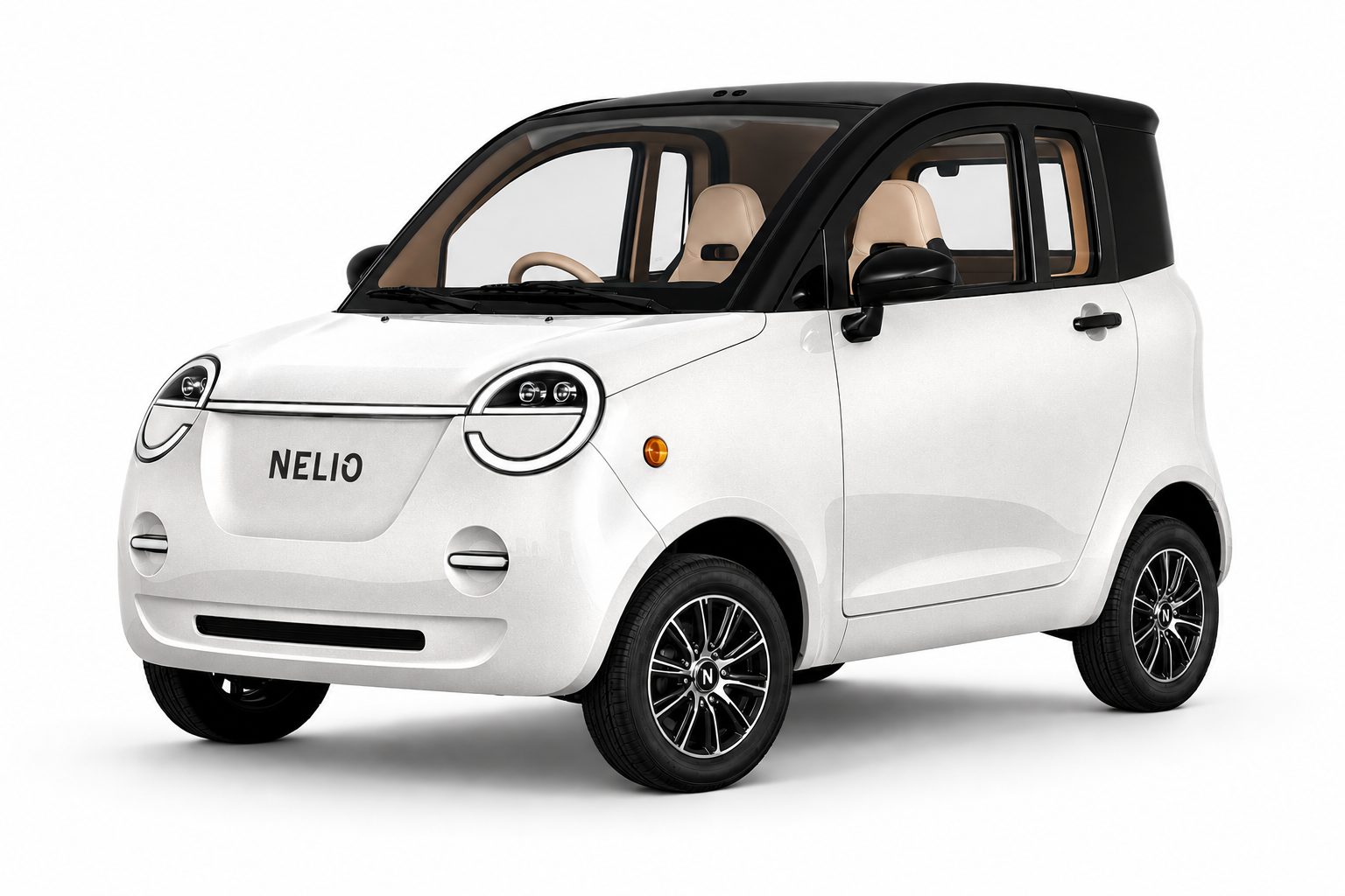 NELIO R4 JOY LFP 120 Weiß NELIO R4 JOY LFP 120 | 45km/h Microcar Kabinenroller 4-Rad Elektroauto SIDE BY SIDE Mopedauto | LiFePo4-Lithiumbatterie Reichweite bis zu 120km mit Heckklappe | Weiß Weiss – Bild 1