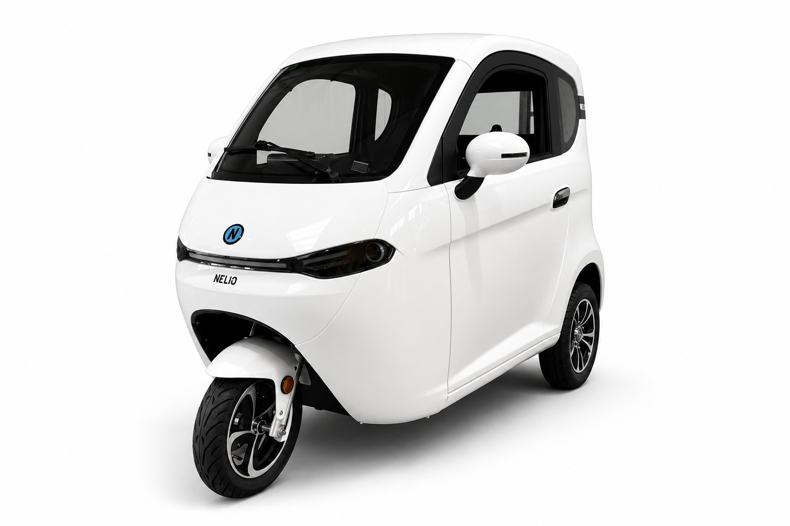 HP NELIO R3 COMFORT LFP 120 weiß NELIO R3 COMFORT LFP 120 | 25km/h Kabinenroller 3-Rad Microcar Dreirad Elektroroller | 5760Wh Akku 72V 80Ah LiFePo4 Lithium | Führerscheinfrei möglich | Weiß – Bild 1