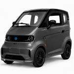 NELIO R4 COMPACT LFP 100 | 45km/h Microcar Kabinenroller 4-Rad Elektroauto Mopedauto für 2 Personen | LiFePo4-Lithiumbatterie Reichweite bis zu 100km | Anthrazit