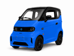 NELIO R4 COMPACT LFP 100 | 45km/h Microcar Kabinenroller 4-Rad Elektroauto Mopedauto für 2 Personen | LiFePo4-Lithiumbatterie Reichweite bis zu 100km | Nelioblau