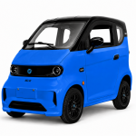 NELIO R4 COMPACT LFP 100 | 45km/h Microcar Kabinenroller 4-Rad Elektroauto Mopedauto für 2 Personen | LiFePo4-Lithiumbatterie Reichweite bis zu 100km | Nelioblau
