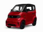 NELIO R4 COMPACT LFP 100 | 45km/h Microcar Kabinenroller 4-Rad Elektroauto Mopedauto für 2 Personen | LiFePo4-Lithiumbatterie Reichweite bis zu 100km | Rot