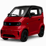 NELIO R4 COMPACT LFP 100 | 45km/h Microcar Kabinenroller 4-Rad Elektroauto Mopedauto für 2 Personen | LiFePo4-Lithiumbatterie Reichweite bis zu 100km | Rot