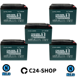 Akkupack passend für z.B. ECONELO M1 Kabinenroller Akku Bleigel Batterie Blei AGM | 60V 45Ah 2700Wh | 5x 12V 45Ah Ersatzakku