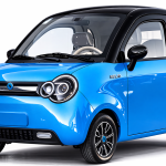 NELIO R4 NOVA LFP 130 | 45km/h Microcar Kabinenroller 4-Rad Elektroauto SIDE BY SIDE Mopedauto | LiFePo4-Lithiumbatterie Reichweite bis zu 130km mit Heckklappe | Blau