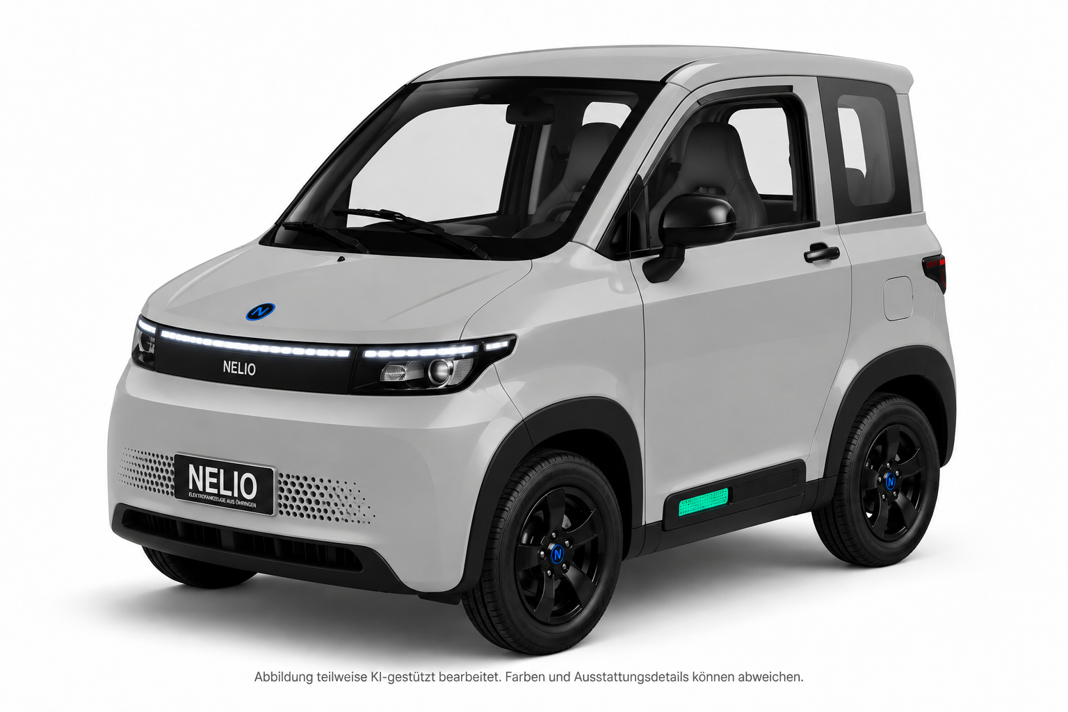 R4 TWIN Sondermodell G240 NELIO R4 TWIN LFP 240 AC | SONDERMODELL G240 | 45km/h Microcar Kabinenroller 4-Rad Elektroauto SIDE BY SIDE | LiFePo4-Lithiumbatterie Reichweite bis zu 240km mit Klimaanlage | Platingrau – Bild 1
