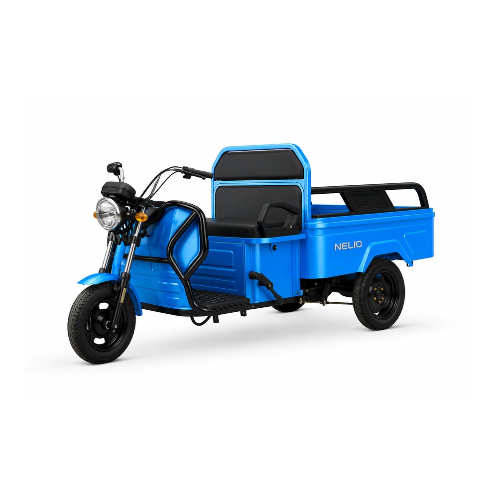 nelio-cargo-w3-cabrio-eco-bereinigt 🟢 NELIO CARGO W3 CABRIO ECO 25 | 25km/h Elektrofahrzeug Cargomobil Elektrolastendreirad Elektroroller Elektromobil Seniorenmobil | Führerscheinfrei möglich – Bild 1