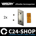 Reflektor-Set links/rechts inkl. Halter und Schrauben Katzenauge Reflektor | Ersatzteile für E-Scooter Viron XI-700-S